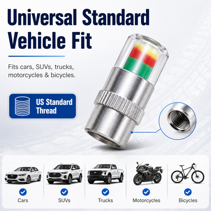 🚗🛠️4 PCS Car Tire Pressure Monitor Valve- tire valve stem caps