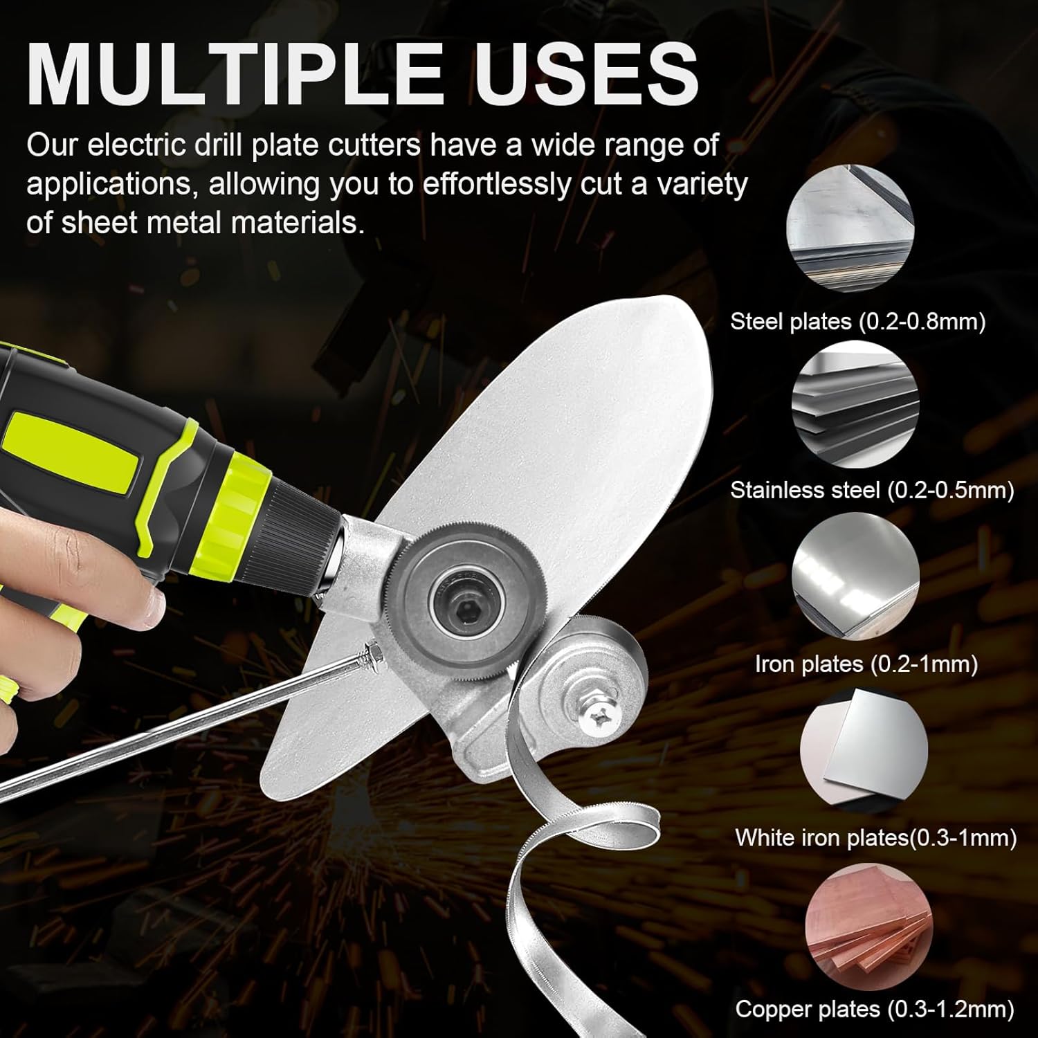 🛠️Sheet Metal Cutter Drill Attachment