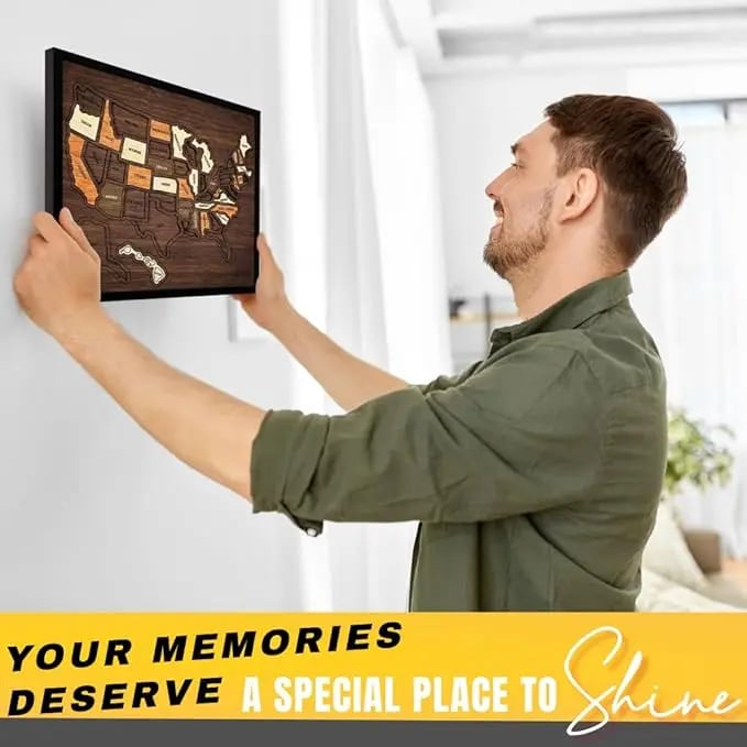 🔥Last Day 49% OFF - Wooden USA Travel Map Puzzle🧩