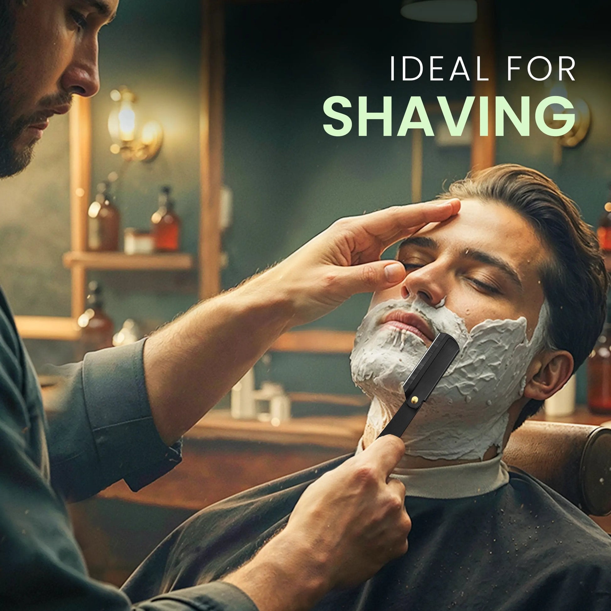 🔥Professional Straight Razor for Men | Barber Straight Edge + 10 Blades Included