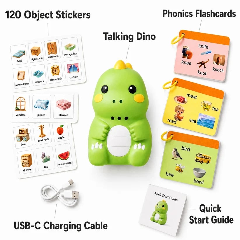 Dinosaur Talking Flash Cards for Kids – Turn Playtime Into Fun Learning Moments
