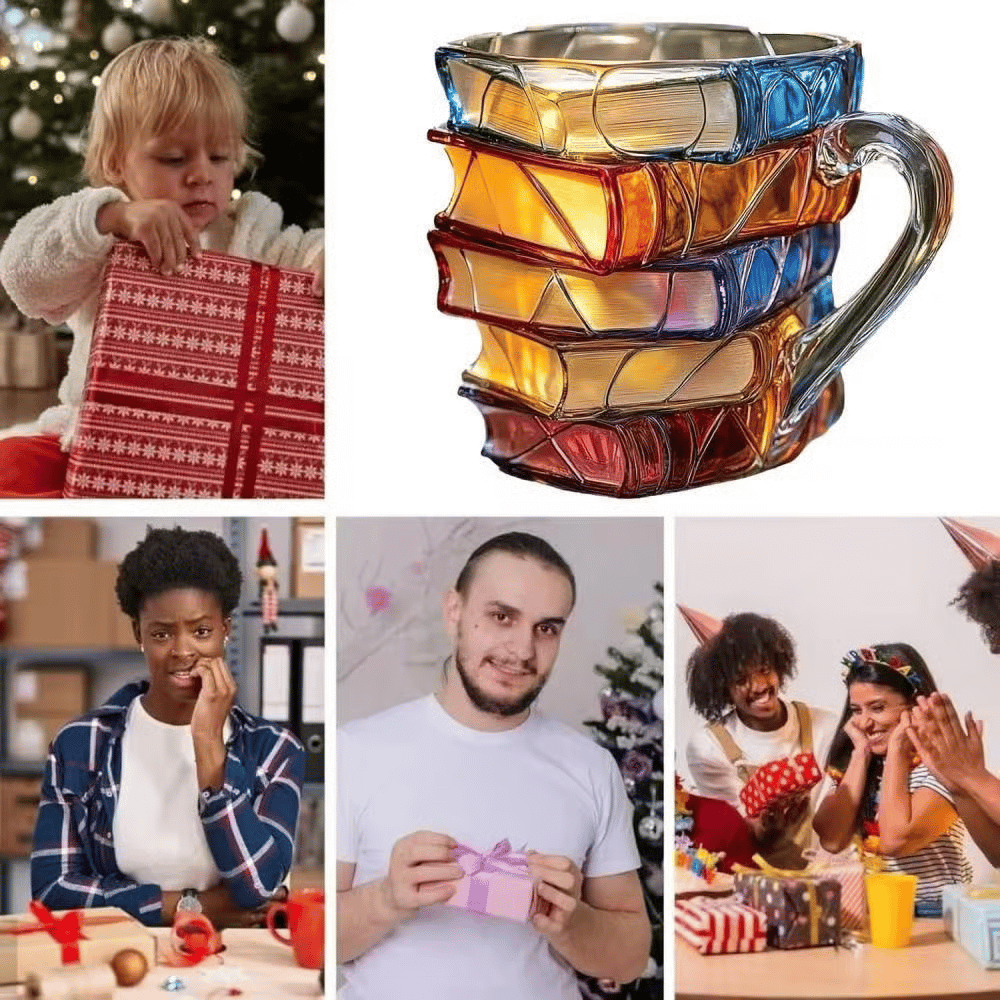🌟Novelty 3D Painted Book Mug— Where Literature Meets Art in Your Morning Routine 📚☕