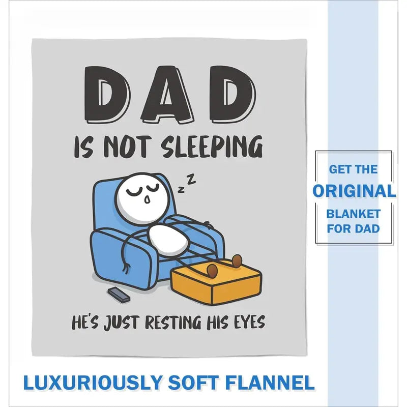 funny-gift-dad-is-not-sleeping-flannel-blanket-8298
