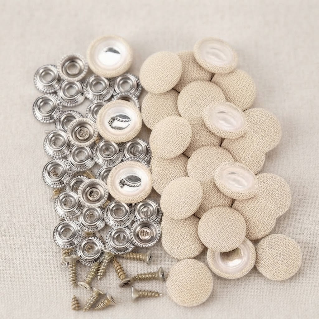 🚗🛡️50 Pack Car Roof Headliner Repair Buttons- Fabric Covered Retainer Screws