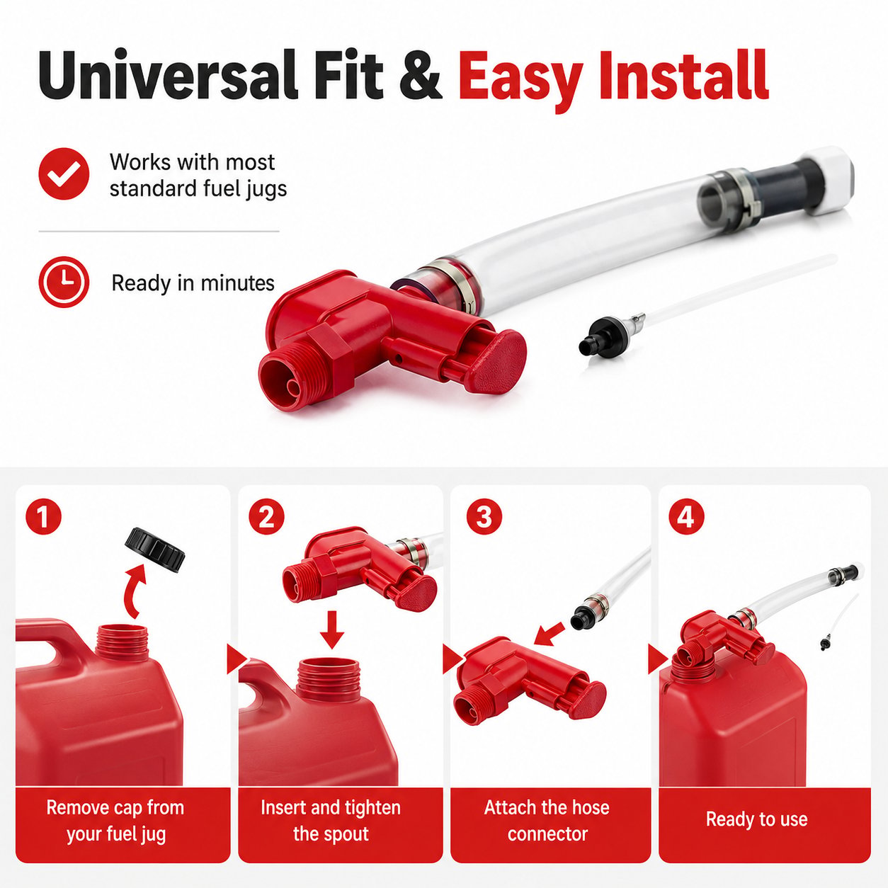 ⛽ High-Flow Fuel Hose – Fast, Clean Refueling 🚀