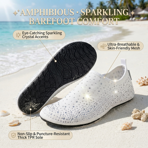 🔥 Women's Barefoot Aqua Socks: All-in-One for Beach, Swim, Yoga & Home
