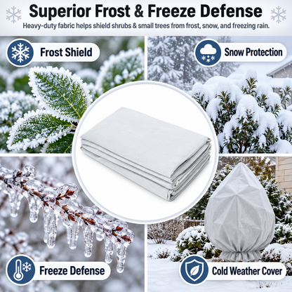 🌱Plant cover with zipper, drawstring, and transparent panel - suitable for trees, plants, and shrubs