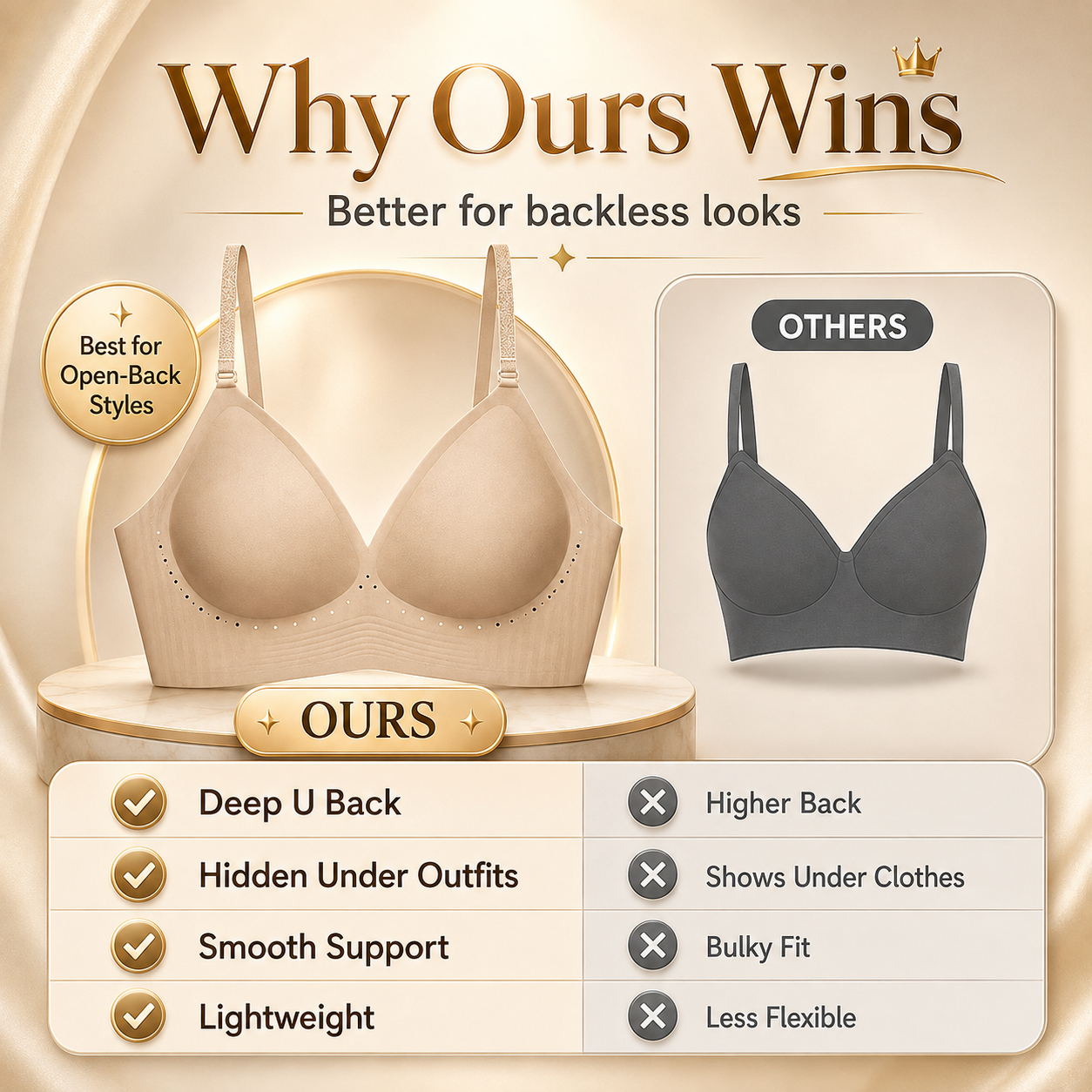 🌬️ Seamless Air-Vent Low Back Bra