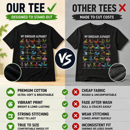 Dinosaur Alphabet Soft Cotton Tee