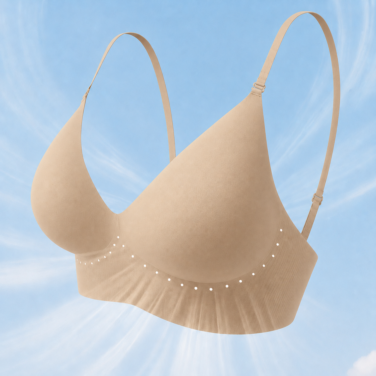 🌬️ Seamless Air-Vent Low Back Bra