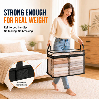 📦 Heavy-Duty Clear Storage Box 🏠 Portable & Durable Design