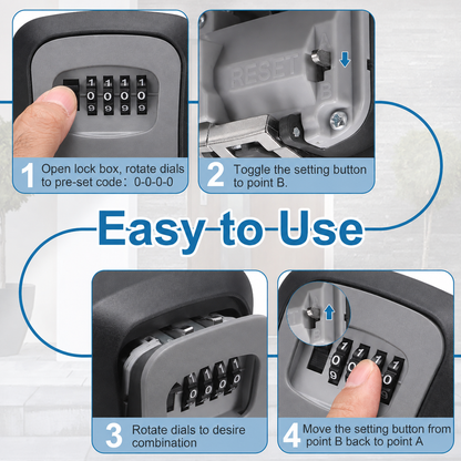 🔢Wall-Mounted 4-Digit Combination Key Safe Box