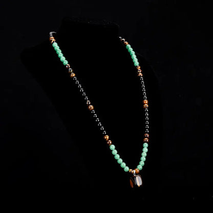 ✨ Money Attraction Necklace 💰 Green Aventurine & Tiger Eye Crystal