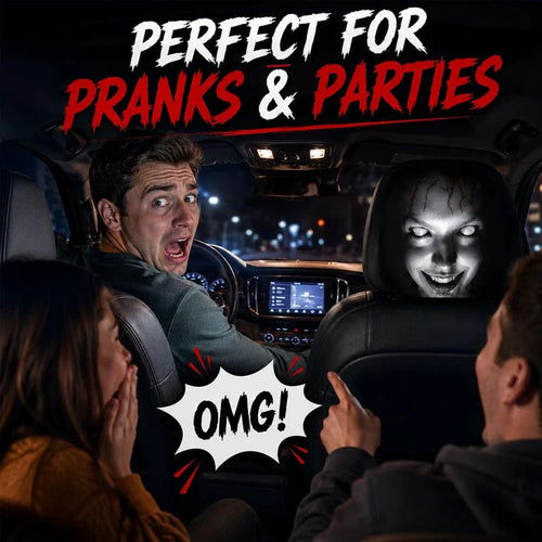 👻Spooky Halloween Car Headrest Covers (2-Pack) | Universal Fit😎