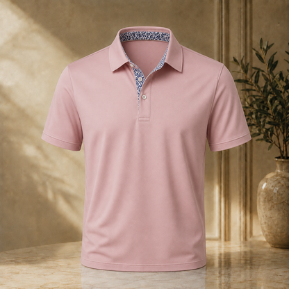 👔 Men's Premium Contrast Collar Polo