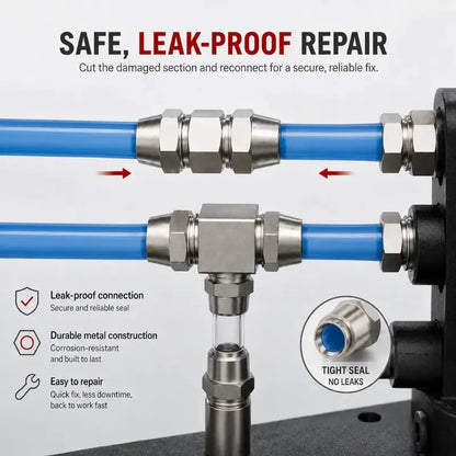 🚛Heavy-duty truck pneumatic piping leak-proof 4-16mm fitting kit (8 pieces) - Compressor piping fittings