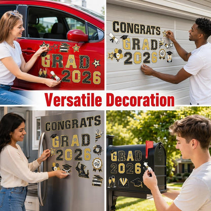 2026 Graduation Car Magnet Decor Set