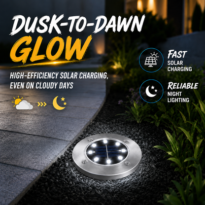 🌟 Solar Stainless Steel In-Ground Garden Lights 🌟