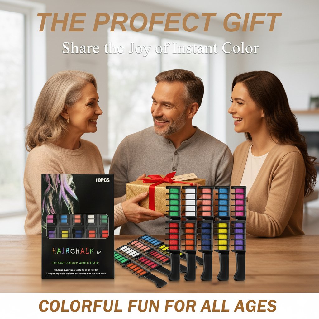 Festive Fun Hair Chalk Combs