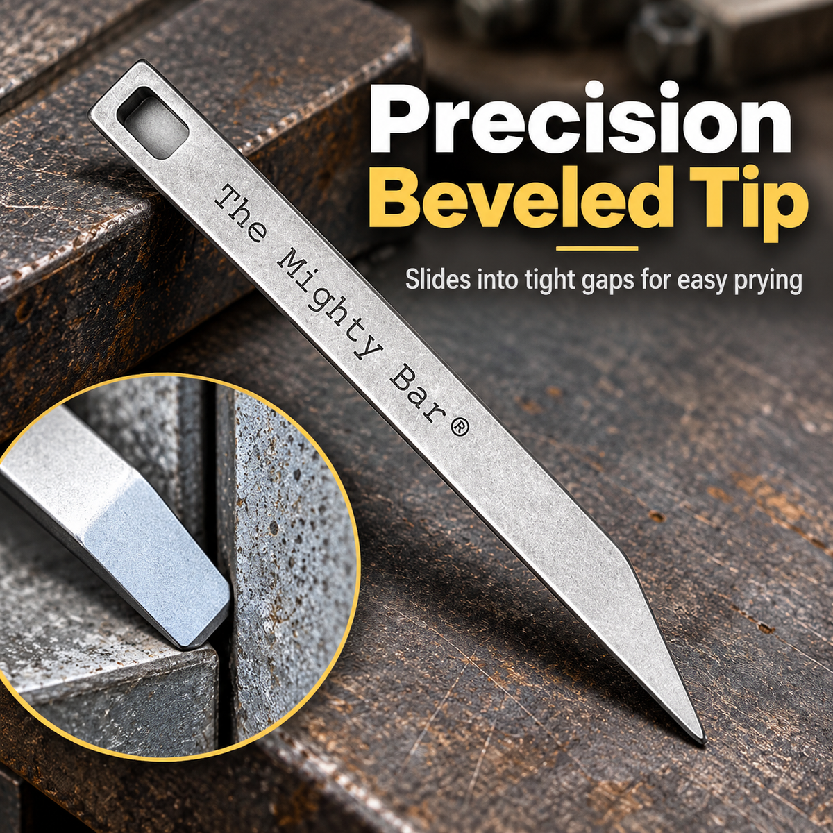 🛠️Powerful pry bar - Extra strong keychain pry bar, suitable for everyday use