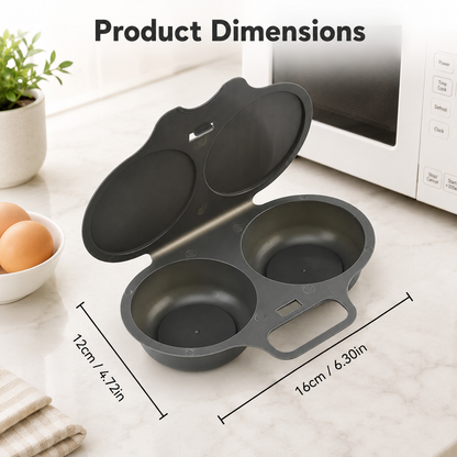 🍳Dual-cavity microwave egg cooker