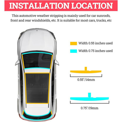 🛠️Universal T-Shape EPDM Car Weatherstrip Seal | Soundproof & Waterproof Gap Filler