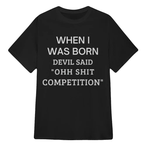 "Devil's Competition" 100% Cotton Graphic Tee 😈🔥