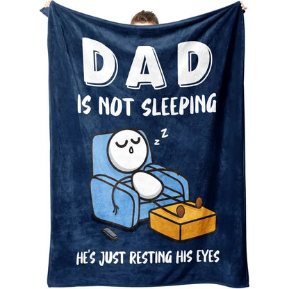funny-gift-dad-is-not-sleeping-flannel-blanket-8298