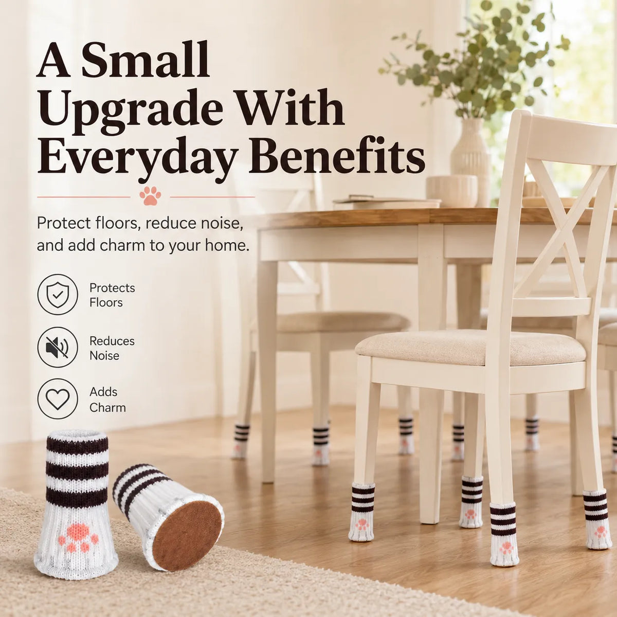 🐾 Adorable Cat Paw Chair Socks – Cute & Protective Furniture Leg Covers