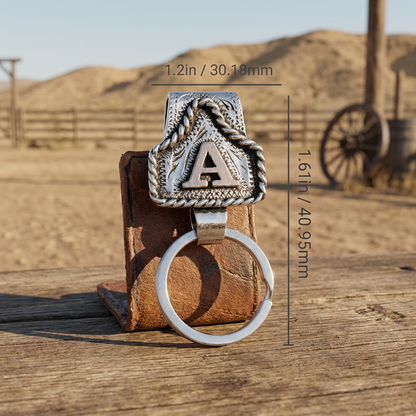 Custom Country Leather Keychain