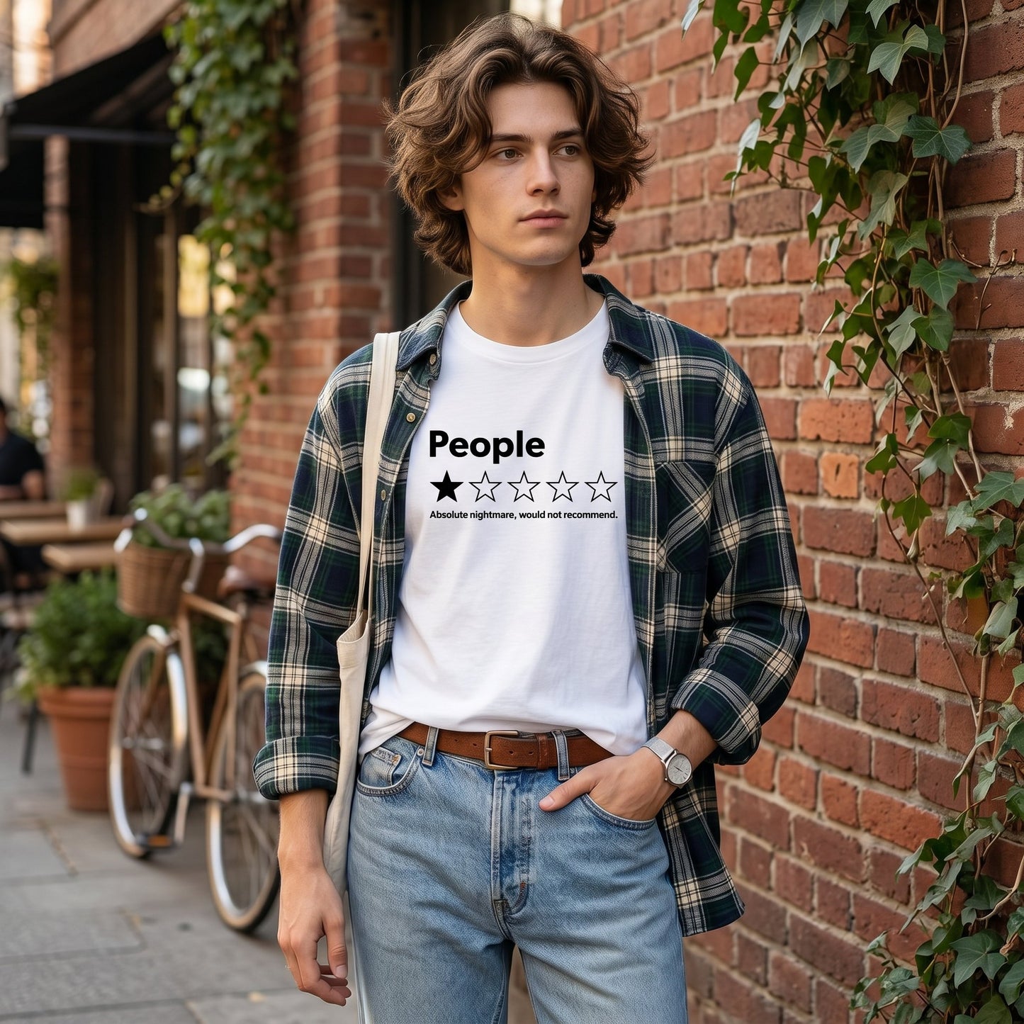 ⭐ "People: One Star" Funny Graphic T-Shirt