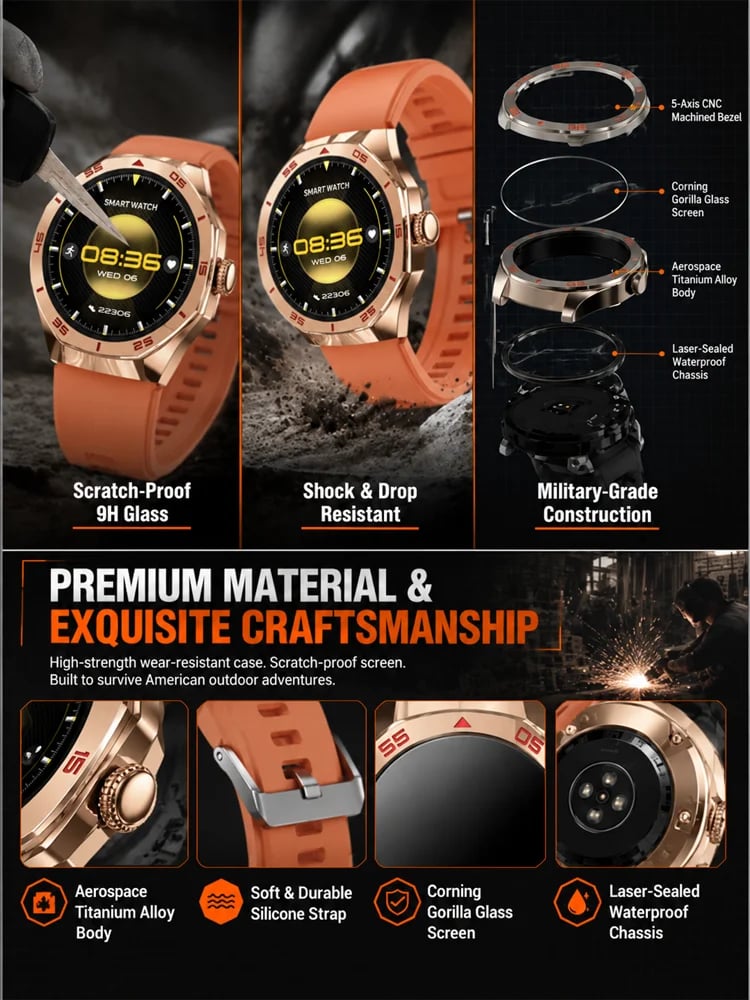 Stylish multi-functional sports monitoring watch