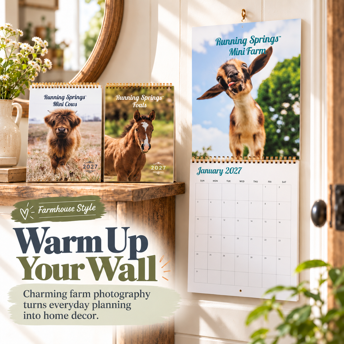 🐮 2027 Mini Farm Animal Calendar – Record adorable farm moments throughout the year