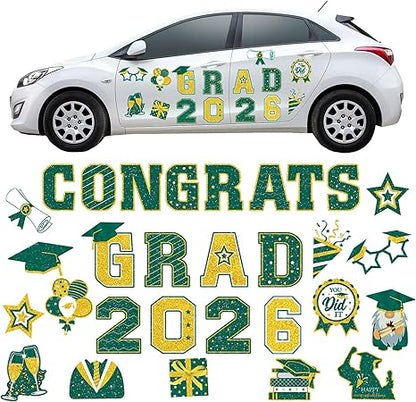 2026 Graduation Car Magnet Decor Set
