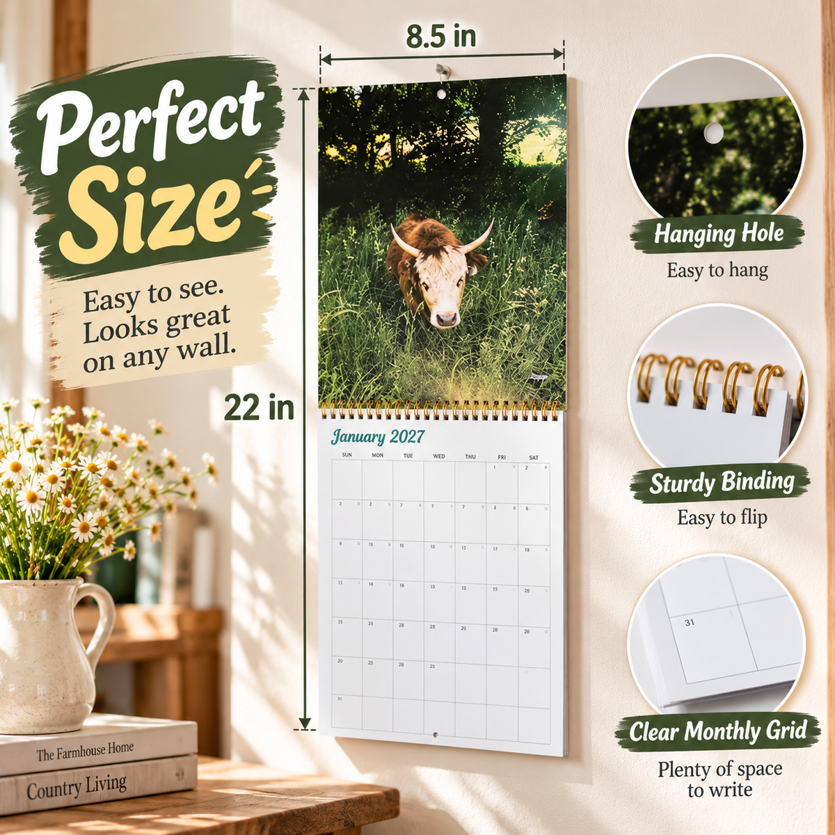 🐮 2027 Mini Farm Animal Calendar – Record adorable farm moments throughout the year