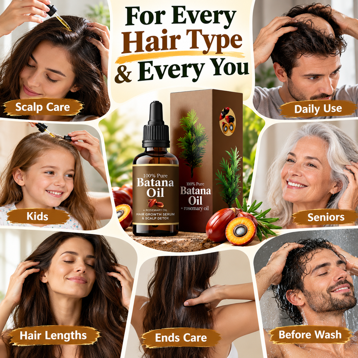 🌿 Batana & Rosemary Hair Oil Serum – Nourish Your Scalp & Revive Your Shine