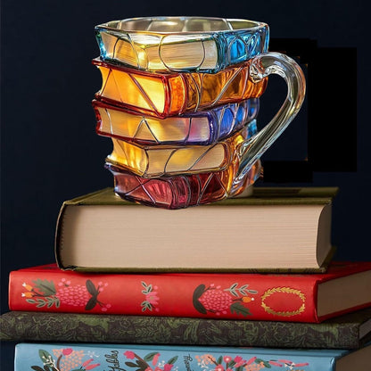 🌟Novelty 3D Painted Book Mug— Where Literature Meets Art in Your Morning Routine 📚☕