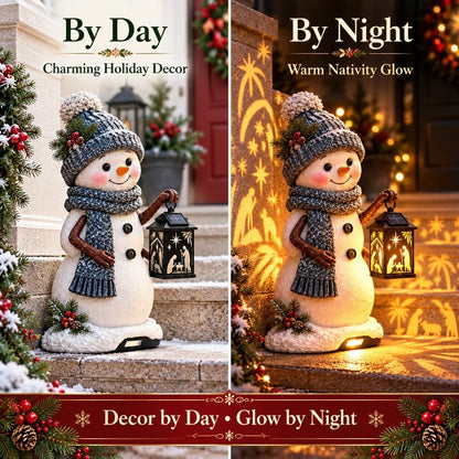 ⛄Snowman Nativity Glow™ Christmas Light Ornament
