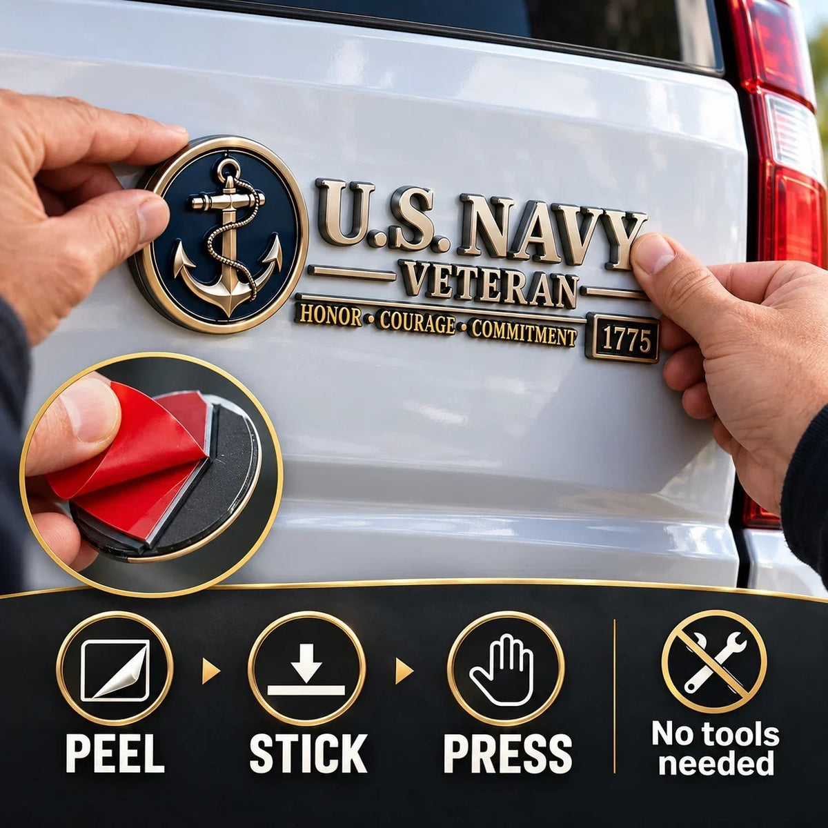 ✨3D Metal Veteran Honor Auto Badge | For daily driving & veteran gatherings