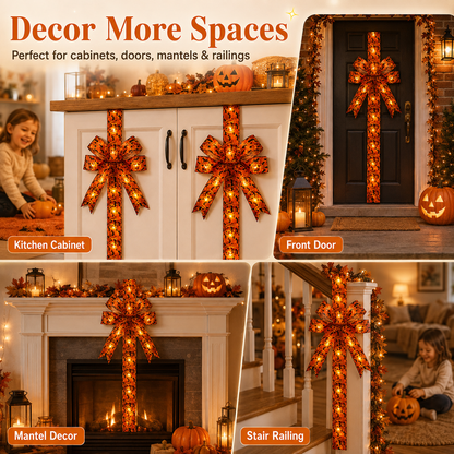 🎃LED Halloween Door & Cabinet Bows (2-Pack)