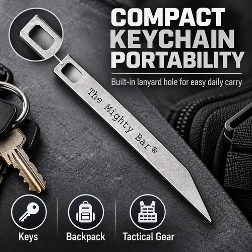 🛠️Powerful pry bar - Extra strong keychain pry bar, suitable for everyday use