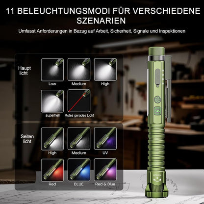 🔦 Tactical 800LM Rechargeable EDC Flashlight Multi-Tool
