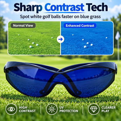 🕶️Golf ball finder blue professional lens glasses - with zippered glasses case