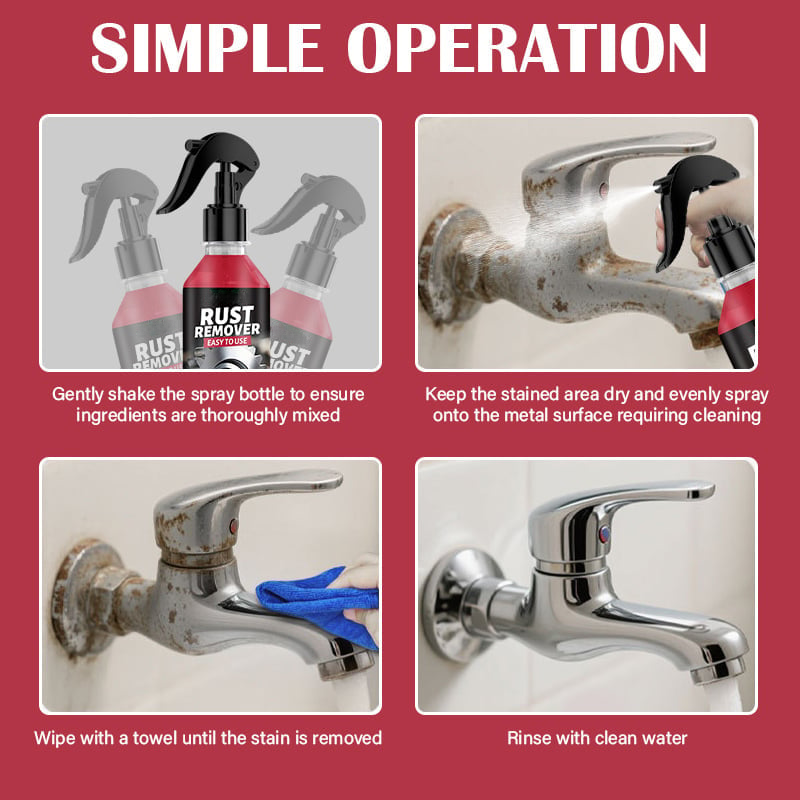 NANO METAL RUST REMOVER POLISHING SPRAY FOR TOOLS, CARS, BIKES, GRILLS, BOLTS, FIREARMS & MORE