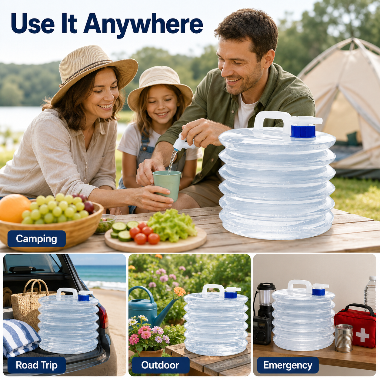 Collapsible Water Bucket 💧