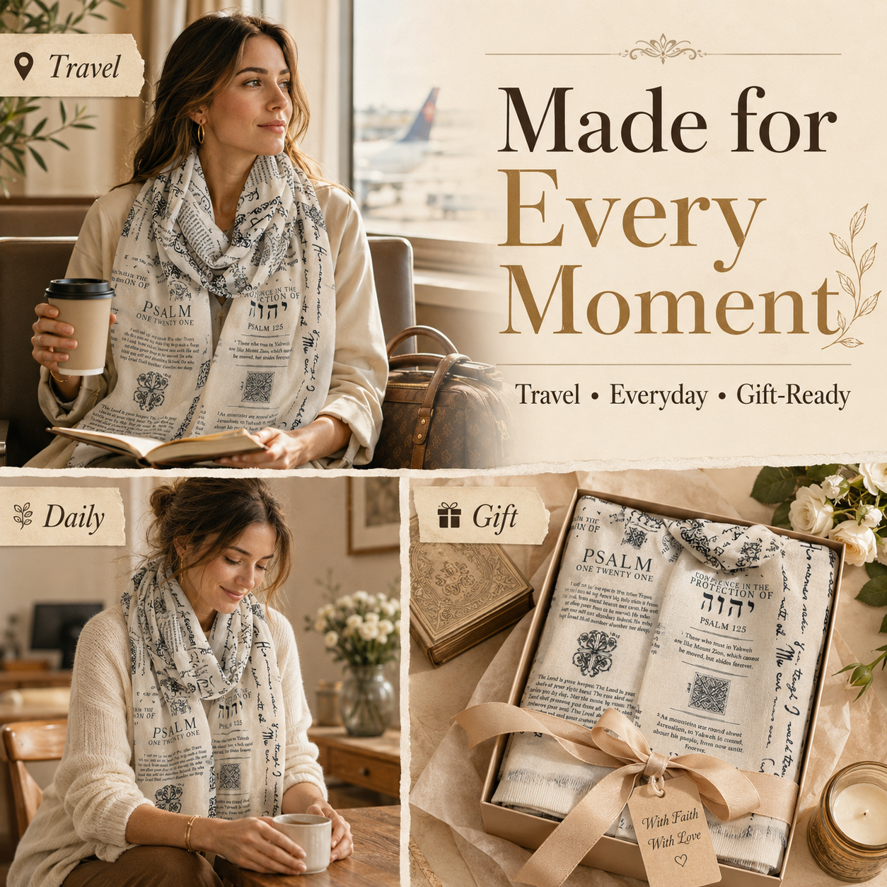 ✨ Carry His Word: Vintage Scripture Scarf