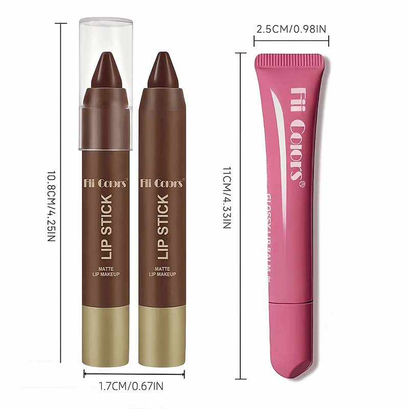 Lip liner and lip oil cosmetic set dimensions