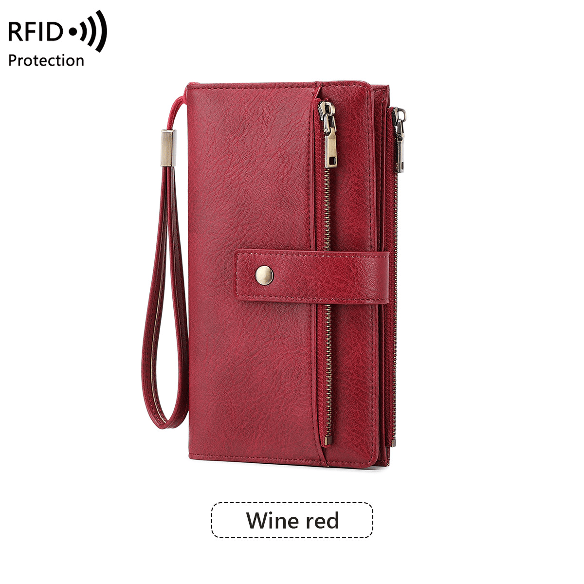 women-s-long-wallet-stylish-clutch-elegant-solid-color-rfid-blocking-leather-wallet-3588