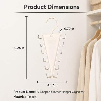 👕V-Shape Double-Sided 12-Slot Closet Organizer