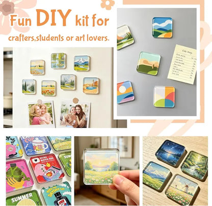 ✨DIY Clear Acrylic Fridge Magnets Set - 2"x2" Photo Frames (10/30 Pack)🎁